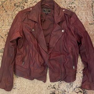 Lucky Brand Leather Moto Jacket
